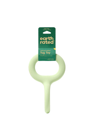 Earth Rated Natural Rubber Tug Dog Toy, Green