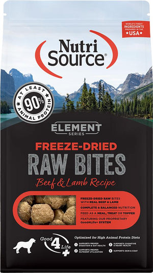 NutriSource Element Series Beef & Lamb Raw Bites Freeze-Dried Dog Food