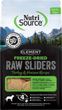 NutriSource Element Series Croquettes lyophilisées Raw Sliders dinde & venaison pour chiens