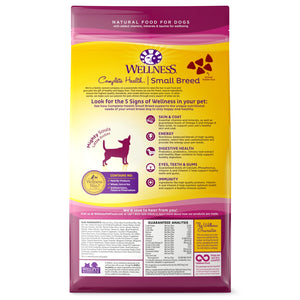 Wellness Complete Health Small Breed Senior Turkey & Peas Dry Dog Food, 4-lb