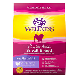 Wellness Complete Health Small Breed Adult Healthy Weight Turkey & Brown Rice Dry Dog Food