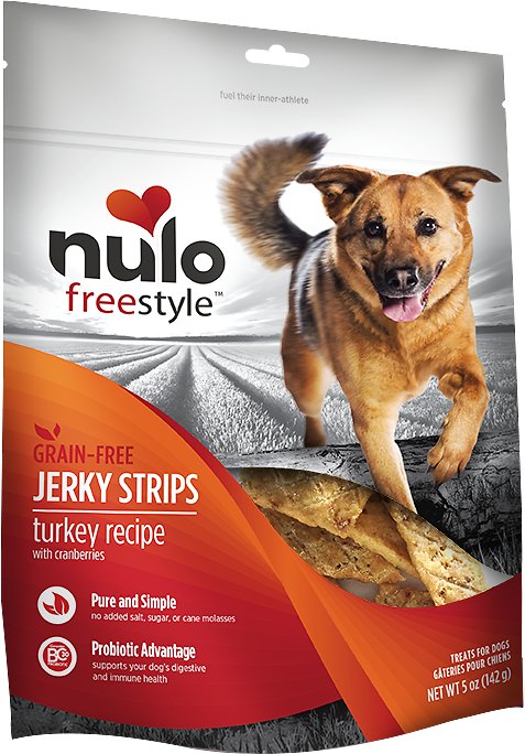 Nulo Dog Freestyle Recette de dinde sans céréales avec canneberges Friandises jerky pour chiens, 5 oz