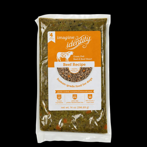Identity Imagine Recette 95 % Bœuf Cuit Doucement Nourriture Congelée pour Chiens