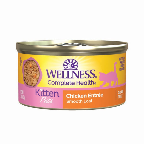 Wellness Complete Health Pate Kitten Chicken Wet Cat Food Can