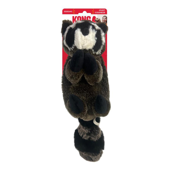KONG Wild Low Stuff Creatures Raccoon Dog Toy