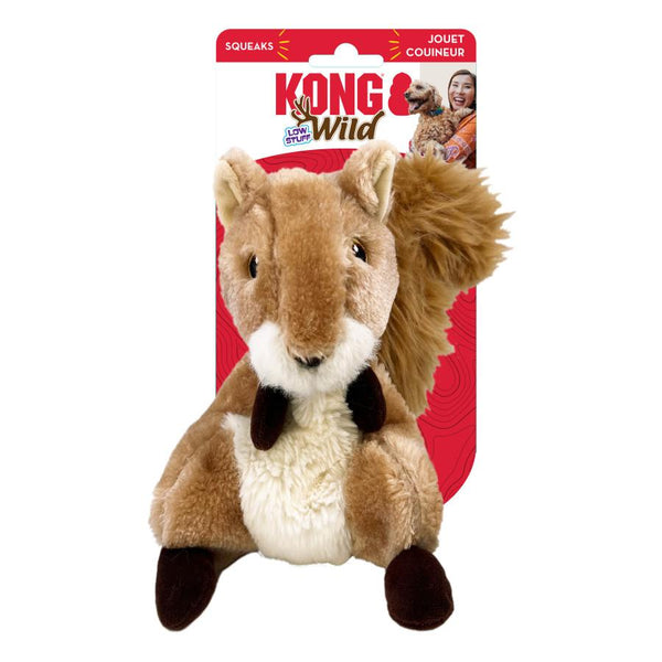 KONG Wild Low Stuff Creatures Squirrel Dog Toy