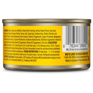 Wellness Complete Health Pate Chicken & Herring Formula Grain-Free Wet Cat Food Cans