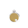 MyFamily Basic Handmade Circle Pet ID Tag, Brown