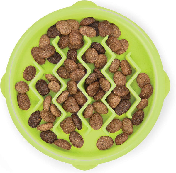 Petstages Gamelle anti-glouton Kitty pour chat, verte
