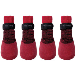 foufouBRANDS Chaussettes enrobées de caoutchouc, rouge