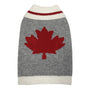 foufouBRANDS Heritage Maple Leaf Dog Sweater, Grey