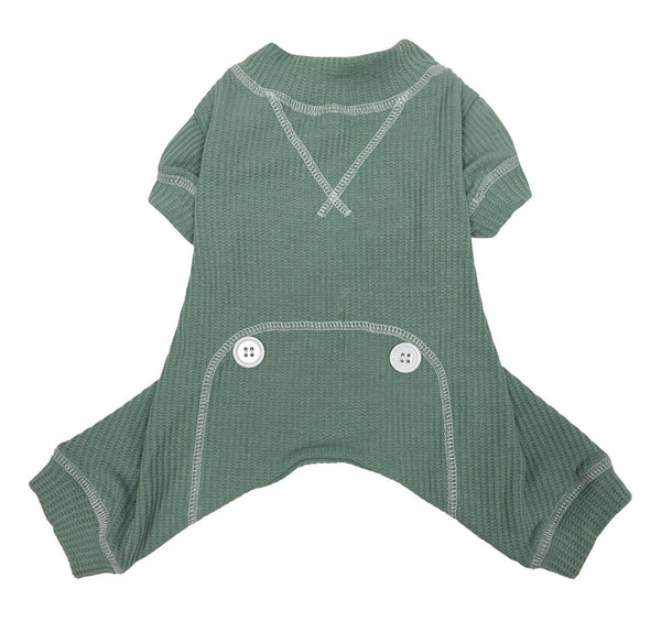 foufouBRANDS Thermal Dog Pajamas, Green