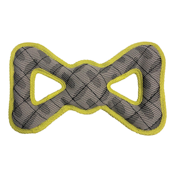 foufouBRANDS fouFIT Jouets robustes Tuff Tugs - Nœud papillon - Jaune, jouet pour chien