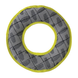 foufouBRANDS fouFIT Jouets robustes Tuff Tugs - Anneau - Jaune, jouet pour chien