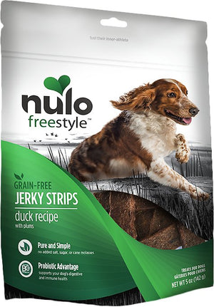 Nulo Dog Freestyle Grain-Free Duck Recipe With Plum Jerky Dog Treats, 5-oz