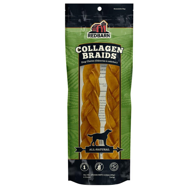 Redbarn Collagen Braid Dog Treats, Large