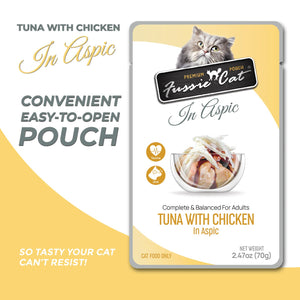 Fussie Cat Premium Tuna with Chicken in Aspic Wet Cat Food Pouch