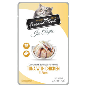 Fussie Cat Premium Tuna with Chicken in Aspic Wet Cat Food Pouch
