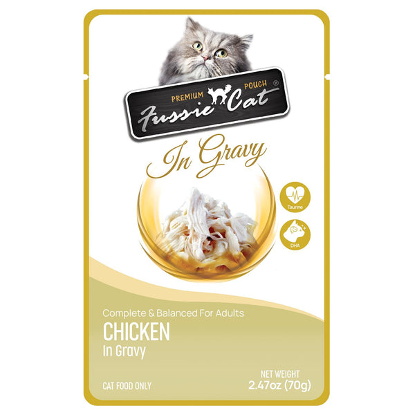 Fussie Cat Premium Poulet en sauce Nourriture humide pour chat en sachet