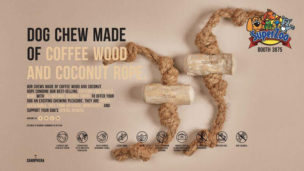 Canophera Coffee Wood & Coconut Rope Dog Toy
