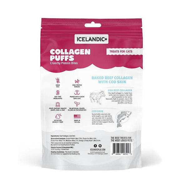 Icelandic+ Beef Collagen Puffs with Cod Skin Cat Treats