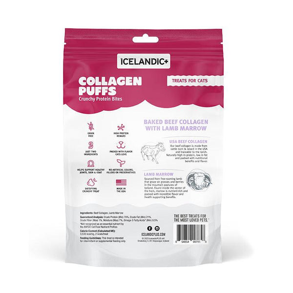 Icelandic+ Beef Collagen Puffs with Lamb Marrow Cat Treats