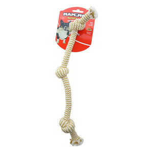 Mammoth Extra 3 Knot Tug Peanut Butter Dog Toy