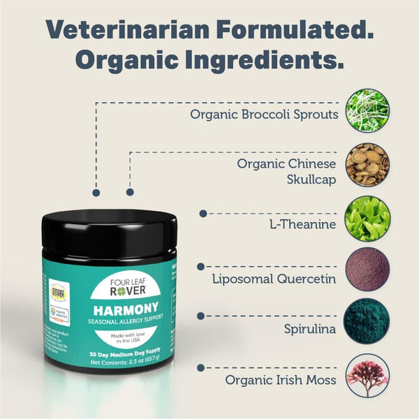 Four Leaf Rover Harmony Seasonal Allergy Support Dog Supplement