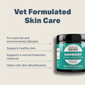 Four Leaf Rover Harmony Seasonal Allergy Support Dog Supplement