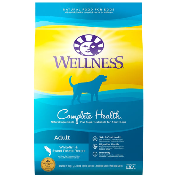 Wellness Complete Health Whitefish & Sweet Potato Adult Dry Dog Food