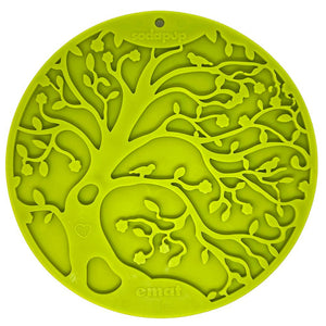 SodaPup eMat Tree of Life tapis à lécher d'enrichissement avec ventouses Slow Feeder pour chien, Vert