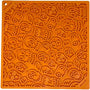 SodaPup eMat Zombie tapis à lécher d'enrichissement design Zombie Slow Feeder pour chien, Orange