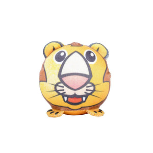 Red Dingo Durables Lion Ball Dog Toy, Yellow