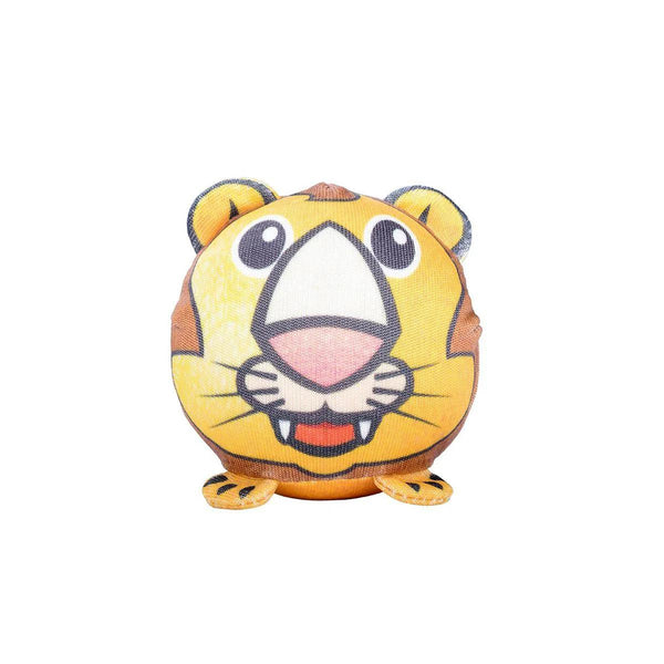 Red Dingo Durables Lion Ball Dog Toy, Yellow