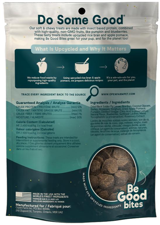 Open Farm Be Good Bites Friandises pour chiens Recette insectes et grains entiers