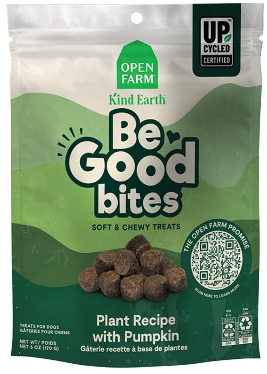 Open Farm Be Good Bites Friandises pour chiens Recette végétale avec potiron