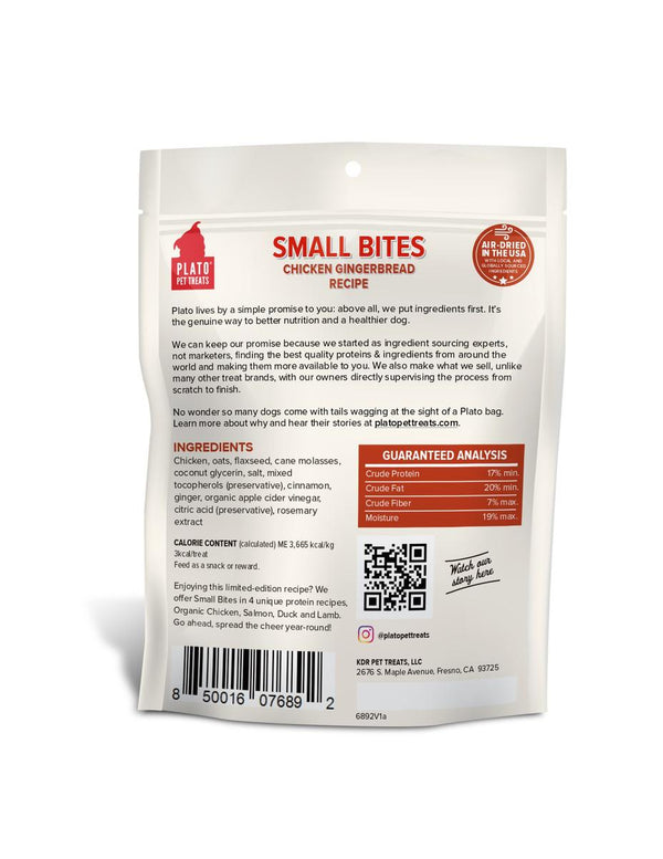 Plato Small Bites Friandises pour chiens au poulet et pain d'épices