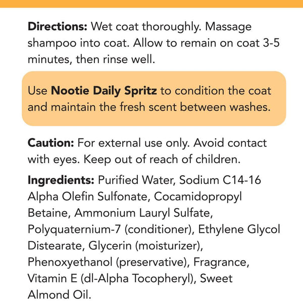 Nootie Warm Vanilla Cookie Moisturizing Dog & Cat Shampoo