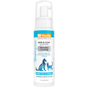 Nootie Sweet Pea & Vanilla Hypoallergenic Waterless Foaming Shampoo for Dogs & Cats, 7-oz