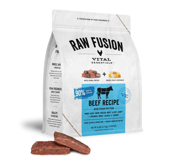 Vital Essentials Raw Fusion Galettes de bœuf surgelées pour chiens