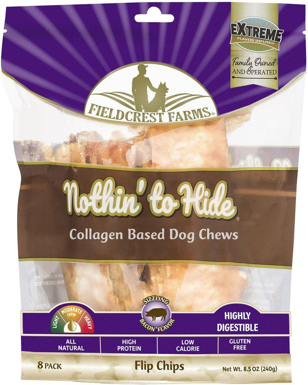 Fieldcrest Farms Nothin' to Hide Bacon Flip Chip Dog Treats