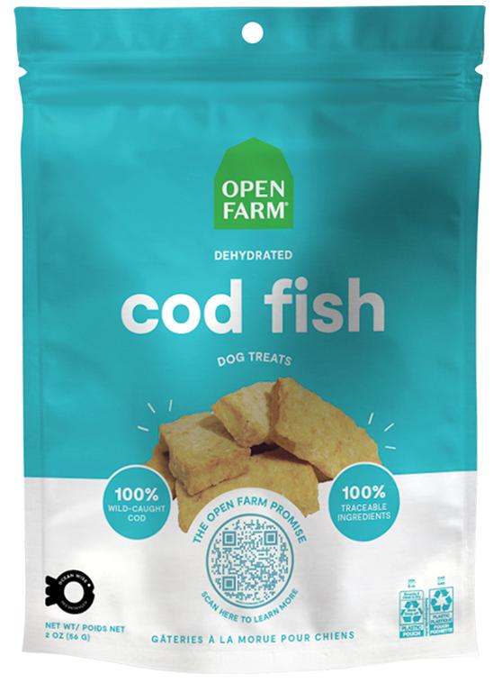 Open Farm Friandises déshydratées de Morue pour chiens