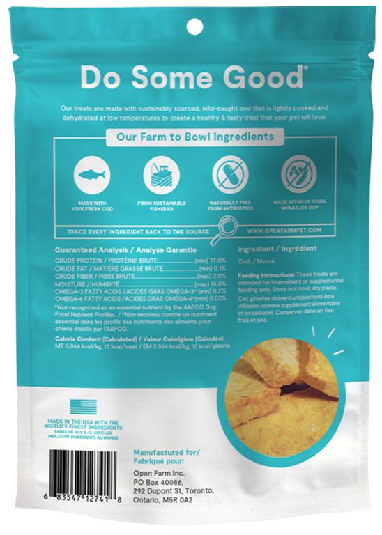 Open Farm Friandises déshydratées de Morue pour chiens