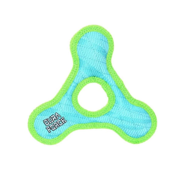 DuraForce TriangleRing Dog Toy, Tiger Blue/Green