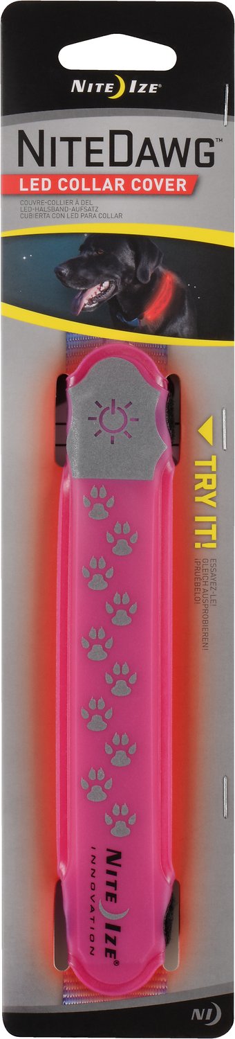 Nite Ize Nite Dawg LED Dog Collar Cover, Pink