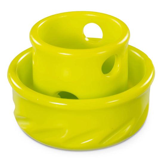 Messy Mutts Jouet distributeur de friandises et mangeoire lente Puzzle'n Play Champignon Totally Pooched, Vert, Petit