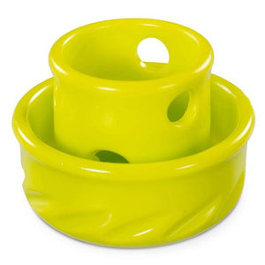 Messy Mutts Jouet distributeur de friandises et mangeoire lente Puzzle'n Play Champignon Totally Pooched, Vert, Petit