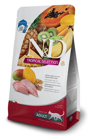 Farmina N&D Tropical Selection Chicken, Spelt, Oats & Tropical Fruits Dry Cat Food
