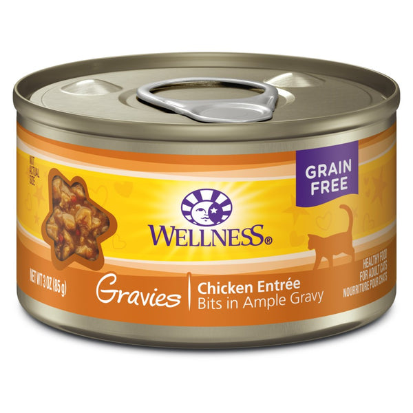 Wellness Complete Health Grain-Free Gravies Chicken Dinner Wet Cat Food Cans