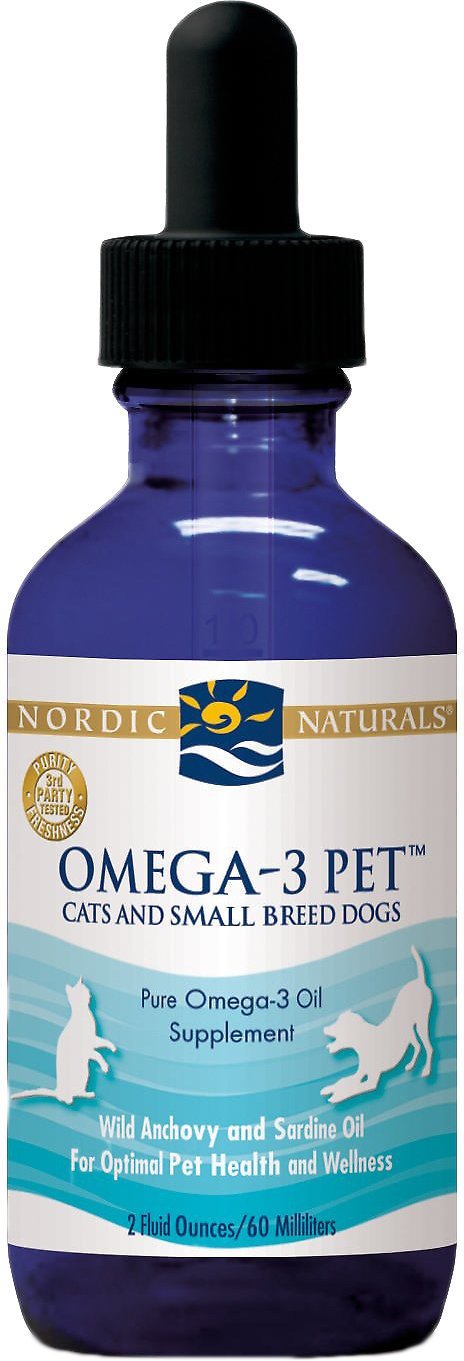 Nordic Naturals Omega-3 Pet Cats & Small Breed Dog & Cat Supplement, 2-oz bottle